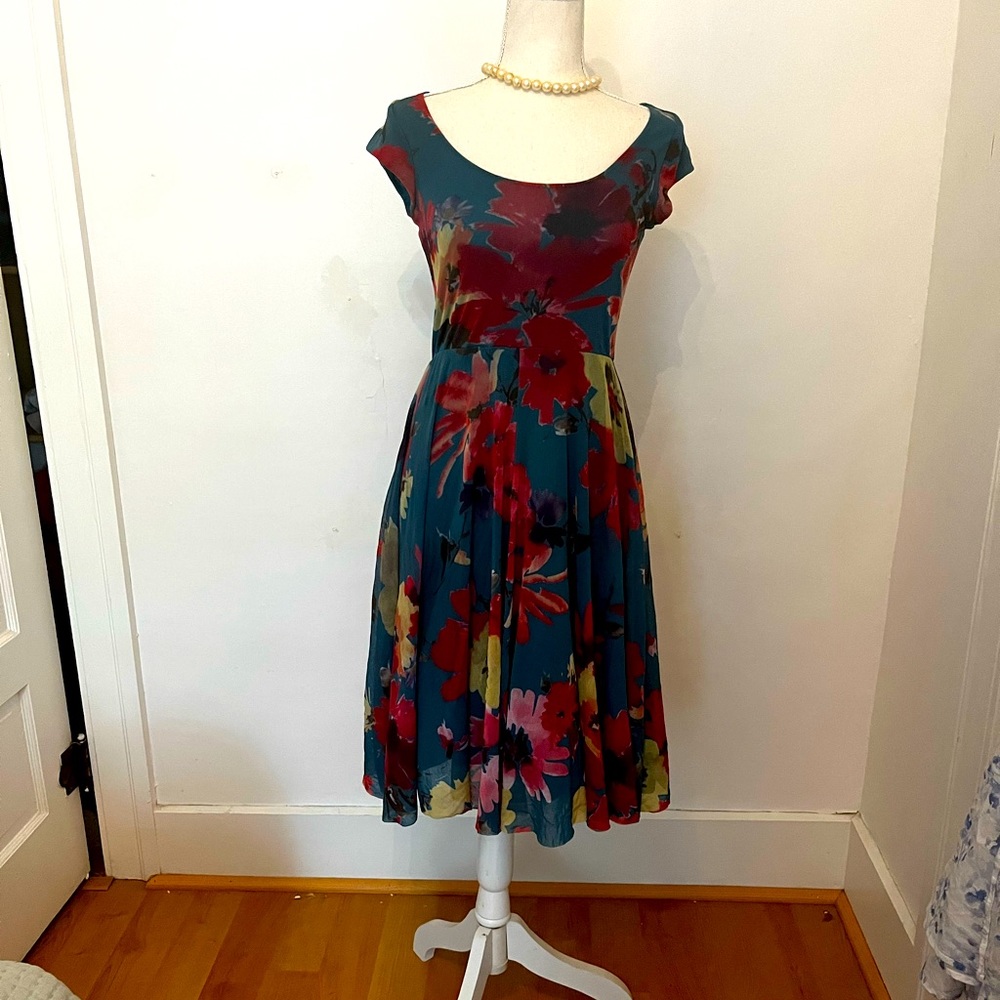 Anthropologie Floral Midi Dress